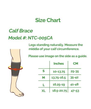 Neotech Care Calf Support Sleeve - Elastic & Breathable Knitted Fabric - Medium Compression - Black Colour (Size XL 1 Unit) XL 1 - Buy Online on GoSupps.com