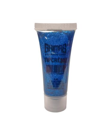 GRIMAS Grimas Nail Cream - 8 ml - Blue 031 - Professional Premium Glitter Cream - Very gentle on skin - Intense cosmetic glitter for film theatre carnival and