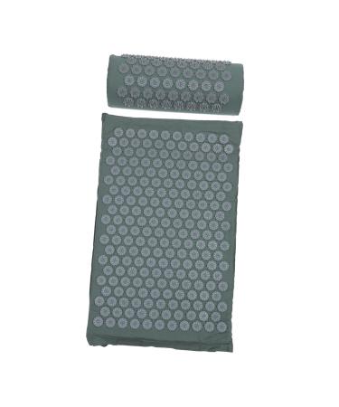 Plafope 2 pieces acupuncture massage pillow yoga matt acupuncture accessories massage pillow yoga exercise mat acupressure massage mat for acupressure mat 38x15x10cm gray