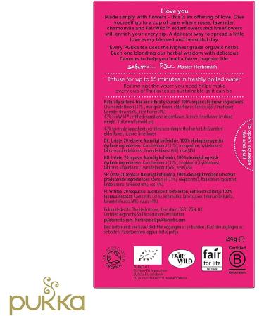 Pukka Love Rose and Chamomile Tea - 20 Bags - Buy Online on GoSupps.com