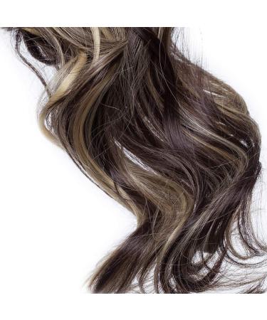 SEGO Ponytail Extension - Realistic Wavy Hair Piece | Dark Brown & Ashblond | 24-Inch (61cm) - 150g Voluminous Hair Extension - Buy Online on GoSupps.com