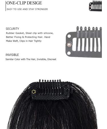 Yamel Clip in Wispy Fringe Bangs - Natural Black Human Hair Extensions for Women - Buy Online on GoSupps.com