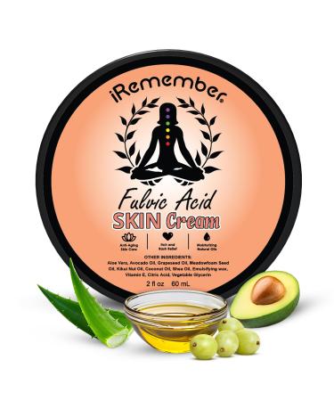 Fulvic Acid Skin Cream Hydrating Face & Body Moisturizer with Aloe Vera Shea Butter & Vitamin E | Nourishes Soothes & Softens Dry Sensitive and Irritated Skin | For Women & Men | 2 oz.Ho