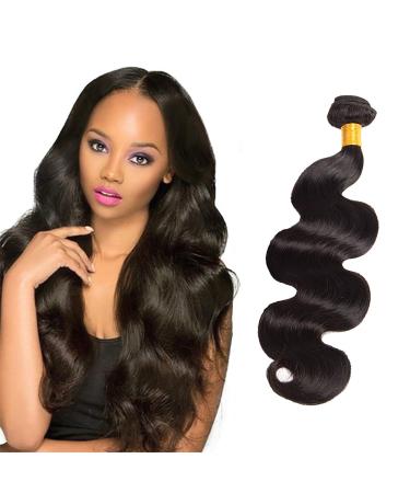 Tonsee extensions wig brazilian black hair extension peruvian weaving hair bundle body wave real hair extension 16 18 20 22 24 inch natural hair corrugated (22 inches)