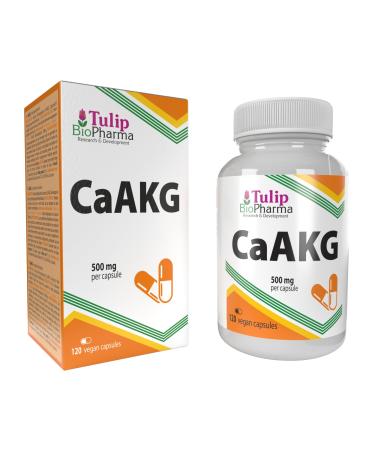 CaAKG (Calcium Alpha Ketoglutarate) 500mg 120 Vegan Capsules, Tested By Third Party Lab