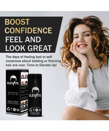 ELEVATE Hair Fibers MEDIUM BROWN - 40g Bottle | 100% Natural Keratin Fibers for Thinning Hair | Instantly Conceal Balding - Men & Women - Buy Online on GoSupps.com