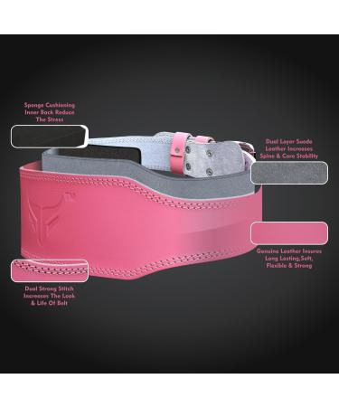 Mytra Fusion Women's Real Leather Weight Lifting Belt | Powerlifting & Gym Fitness Gear - Buy Online on GoSupps.com