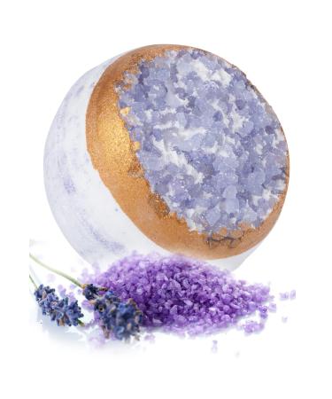 NNAA 1 Pcs Volcanic Salt Bath Bomb  4 Colors  Moisturizing Exfoliating Coarse Salt Bath Ball Purple