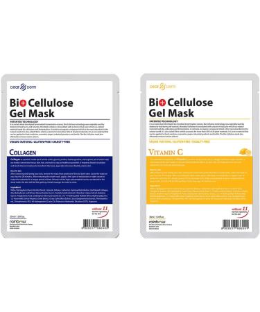 6 Assorted Bio Cellulose Gel Masks - Collagen EGF Hyaluronic Acid Peptide Retinol & Vitamin C | Shop Hydrating Face Masks Internationally - Buy Online on GoSupps.com
