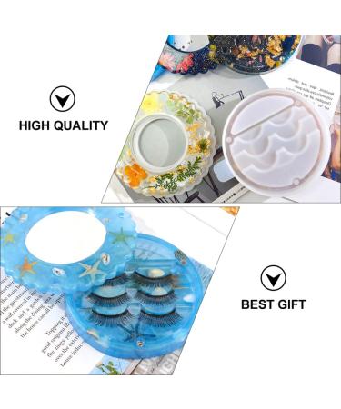 NUOBESTY 1 Set Eyelash Box Mold False Eyelashes Circle Tray Silicone Diy Crystal Epoxy Mold Travel Round Disc - Buy Online on GoSupps.com