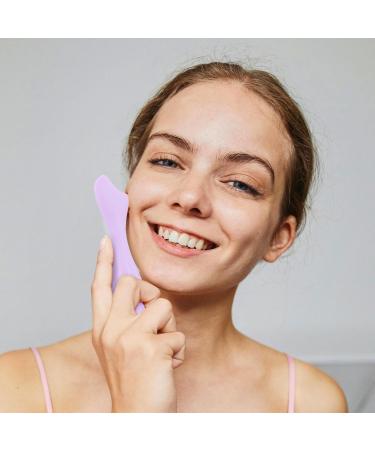 Face Massage Scooter - Silicone Facial Device for Body & Face Contouring Skin Care Tool to Reduce Tiredness for Women - Purple - Buy Online on GoSupps.com