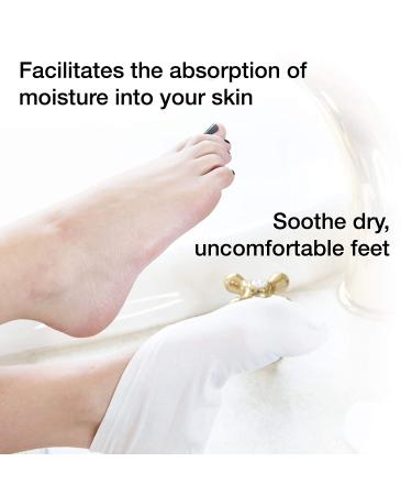 Eurow Moisturizing Therapy Socks - Cotton/Spandex Blend, White (2 Pairs) - Buy Online on GoSupps.com