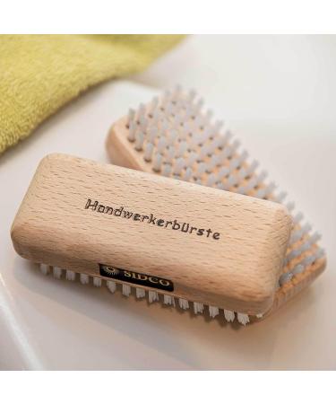 SIDCO Extra Hard Nail Brush - Craftsman Wooden Hand Washing Brush for Effective Cleaning - 1 Piece - Buy Online on GoSupps.com