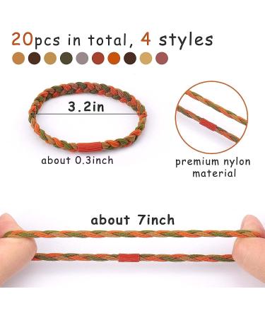 RIXERKOC Boho Hair Ties for Women 20 Pieces Dual-Use Hair Accessories for Thick Hair/Pony Tails No Damage Hair Scrunchies - Buy Online on GoSupps.com
