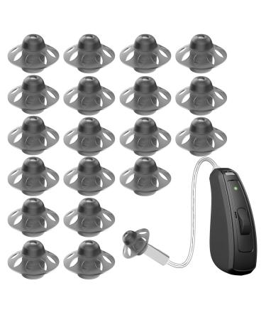 Hearing Aid Domes 20Pcs Open Domes Hearings Aid Earplugs Set Medical Porous Umbrella-Shaped Hearing-Aid Silicone Earplug Accessories Suitable for Weople with Moderate Hearing Loss (M)