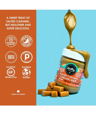 Healthy Crunch Seed Butter - Salted Caramel Flavor 6 Units x 340g - Sunflower Butter Nut Butter Alternative Perfect for Smoothies Snacks Baking - Plant-Based Gluten-Free Non-GMO Vegan-Friendly - Buy Online on GoSupps.com