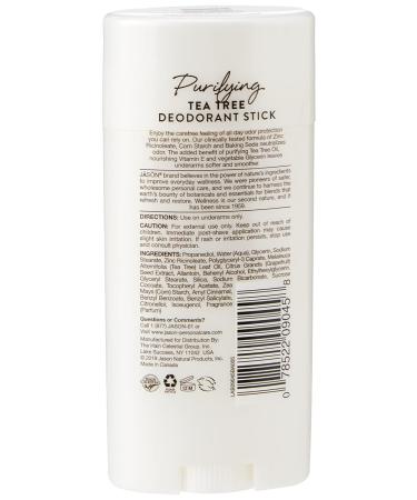 Jason Aluminum Free Deodorant Stick Purifying Tea Tree 2.5 Oz (Pack of 3) - Buy Online on GoSupps.com