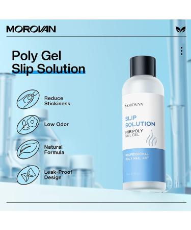 Morovan Poly Gel Slip Solution 150ml - Nail Liquid for Easy DIY Gel Nail Extensions at Home - Buy Online on GoSupps.com