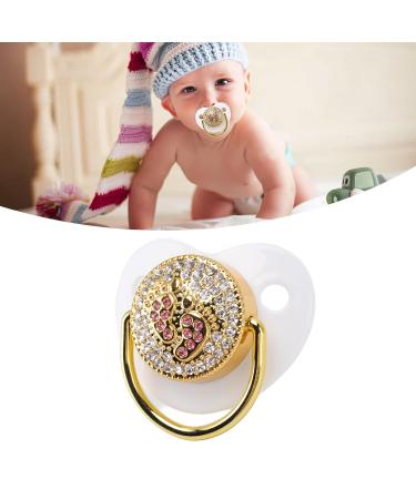 Premium Soft Silicone Baby Pacifier for 6-18 Months | Antistatic & Bling Design | Includes Baby Pacifier Clip (White) - Buy Online on GoSupps.com
