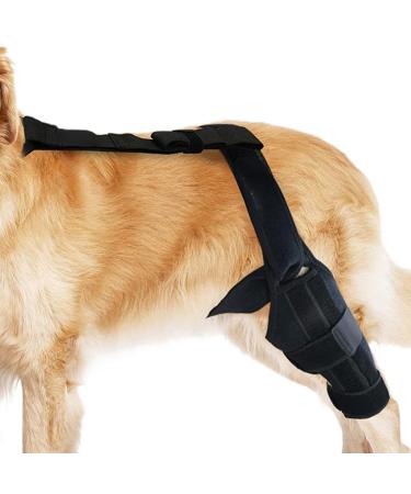 Dog Knee Brace Dog Knee Support Brace - Brace Behind Leg Neoprene Hip Brace Adjustable Traction Belt Stabilizer for Torn ACL Leg M left