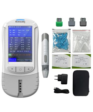 Consumption of cholesterol measuring device with 40 test strips 6-in-1 analysis device for measuring total cholesterol LDL cholesterol HDL cholesterol triglycerides uric acid and blood sugar - Buy Online on GoSupps.com