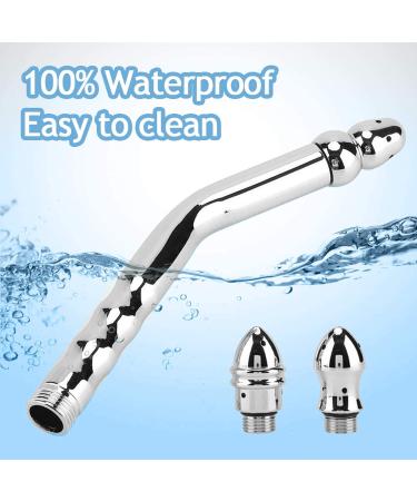 Head Shower Enema Flusher Attachment with 59 Hose - Portable Bathroom Kit for Enema Toilet - Zinc Alloy Cleaning Tool with 2 Heads - Buy Online on GoSupps.com