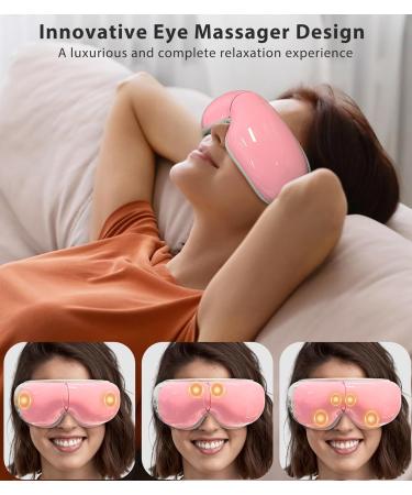 Smart Eye Massager with Heat & Compression - Relieve Dry Eyes Migraines & Eyestrain - Eye Mask for Relaxation & Sleep - Perfect Gift for Men & Women (Pink - Buy Online on GoSupps.com