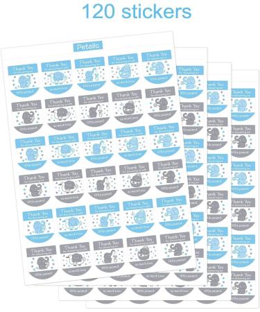 120 Blue Baby Shower Favor Labels - Hand Sanitizer Thank You Stickers - Buy Online on GoSupps.com