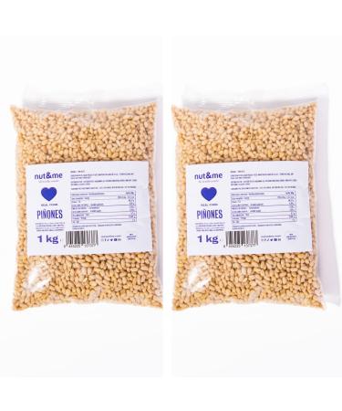 Natural pine nuts 2 kg nut&me | Shelled pine nuts | Ideal for pesto | Unroasted | Pack 2 x 1 kg