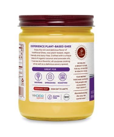 Nutiva Organic Vegan Ghee 14 fl oz - Dairy-Free Cooking Oil - Buy Online on GoSupps.com