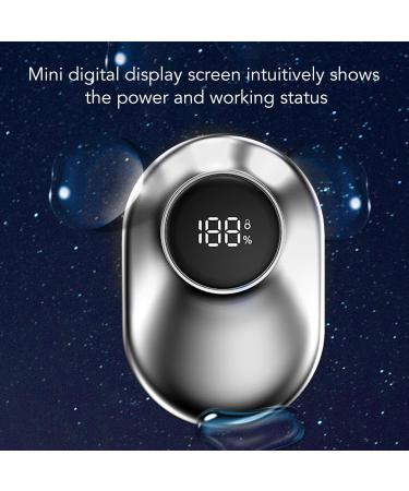 Electric Beard Trimmer Electric Beard Clipper Portable Strong Power Digital Display 300mAh Stainless Steel Blades for Travel (Silver) - Buy Online on GoSupps.com