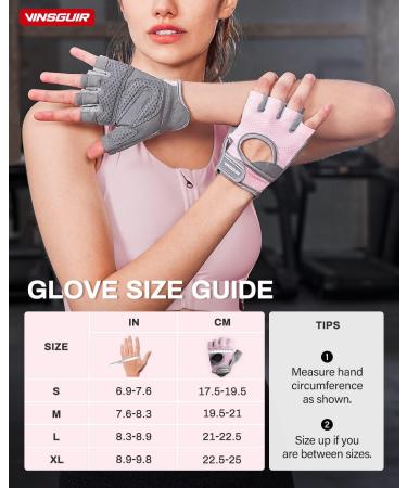 VINSGUIR Breathable Women's Workout Gloves - Pink Small | Gym, Cycling, Exercise & Fitness | Excellent Grip & Cushion Pads - Buy Online on GoSupps.com