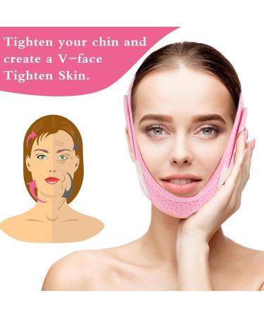 Thinp Chin Strap for Double Chin V Line Face Lifting Chin Mask Double Chin Reducer Face Lift Belt Double Chin Remover Chin Strap for Women Tightening Skin Preventing Sagging - Buy Online on GoSupps.com