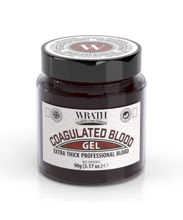 Wrath coagulated blood gel - professional extra thick artificial blood vagina SFX make -up Halloween for scars cuts costumes and vampires (90g) 130g