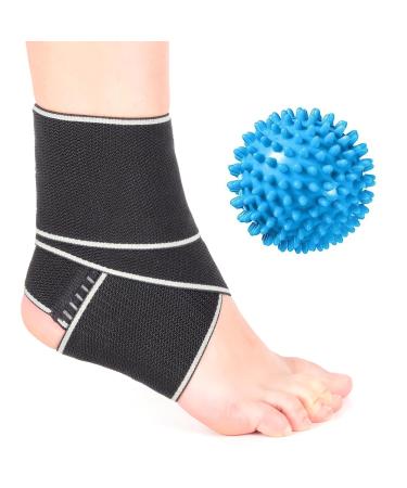 Ankle Support for Men and Women Breathable Nylon Material One Size Fits All Adjustable Ankle Brace for Sprained Ankle Fasciitis Plantar Achilles Tendonitis Brace Recovery Sports