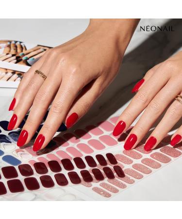Neonail Gel UV Stickers M05 - Red | 15 Easy-On Nail Polish Stripes & Decor for Hands & Feet - Buy Online on GoSupps.com