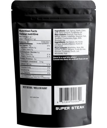 Crafted Seasoning Co. - Super Steak - Full Flavored Montreal Style Blend Perfect on Steak No MSG & Non-GMO 2 Pack Super Steak 80 g (Pack of 2) - Buy Online on GoSupps.com