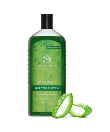 Helios Lifestyle Pvt Ltd The Man Company Aloe Vera & Matcha Body Wash Shower Gel for Glowing & Smooth Skin Enriched with Green Tea & Moringa Leaf Extract Toxin Free 200 Ml
