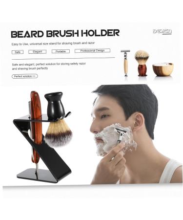 Premium Acrylic Brush Holder & Razor Stand | Universal Beard & Shaving Brush Organizer - Buy Online on GoSupps.com