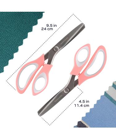 JubileeYarn Professional Grade Pinking Shears - 9.5 Serrated Stainless Steel - Pink & Grey - 1 Pair 1 Pair 9.5 Pink & Grey - Buy Online on GoSupps.com