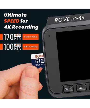 ROVE 512GB Ultimate Micro SD Card with USB 3.2 Type C Reader - 170MB/s, C10, U3, V30, 4K, A2 for Dash Cam, Android, Tablets, Games - Buy Online on GoSupps.com