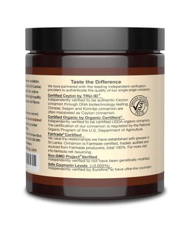 Organic Ceylon Cinnamon (100% Certified) Powder  8 ounces by Ceylon Cinnamon Shop - Buy Online on GoSupps.com