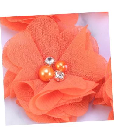 COHEALI 60 pcs Chiffon Cloth Diy Mini Shaped Accessory Hairhoop Flowers Accessoriesorange Girls Pearl As Shownx3pcs Size 1x3pcs - Buy Online on GoSupps.com