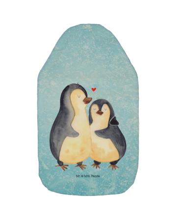 Mr. & Mrs. Panda heat bottle Penguin hug - gift hug children's heat bottle grain pillow love gift heat bottle cover wedding anniversary blue