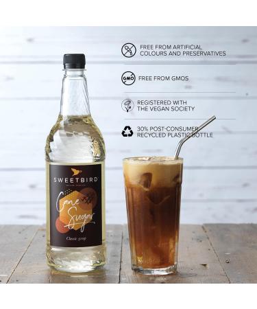 Sweetbird Cane Sugar Syrup (1 litre) - Vegan Friendly Syrup - Pure Cane Sugar - Buy Online on GoSupps.com