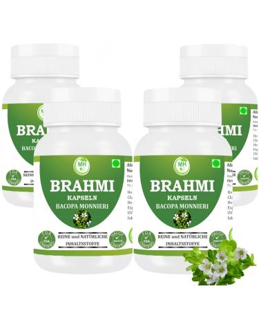 Morsan Healthcare Morsan Healthcare Brahmi (Bacopa monnieri) Capsules | Pack of 60 x 500 mg. Vegetarian capsules | Natural food supplement