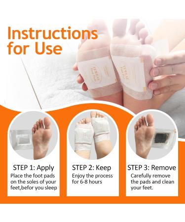 TEWEAE 122 Pads Foot Pads Natural Turmeric & Ginger Wormwood Bamboo Vinegar Included 122Pads Goodnight Patches and 122 Adhesive Sheets - Buy Online on GoSupps.com