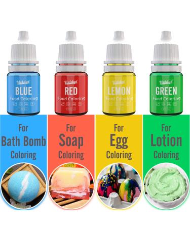 24 Vivid Colors Food Coloring Set for Baking & Cake Decorating - Liquid Tasteless Dye for Fondant, Cookies, Macarons & DIY Crafts - 0.25 fl. oz. Bottles - Buy Online on GoSupps.com