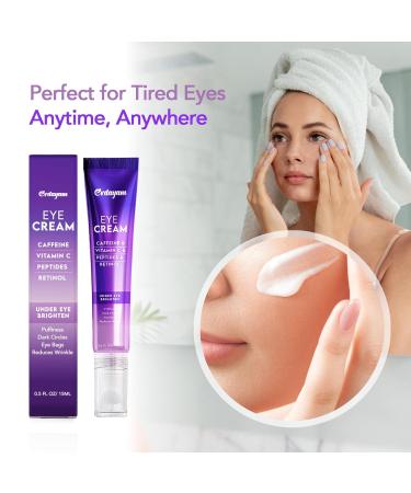 Caffeine Eye Cream- Under Eye Brightener Retinol Eye Cream For Dark Circles Puffiness Wrinkles- puffy eyes treatment for women (15g) - Buy Online on GoSupps.com