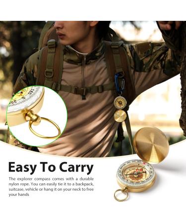 Portable Brass Children's Compass - Waterproof & Fluorescent Navigation Tool for Camping & Hiking - International Shipping - Buy Online on GoSupps.com